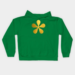 Gold flower shape Kids Hoodie